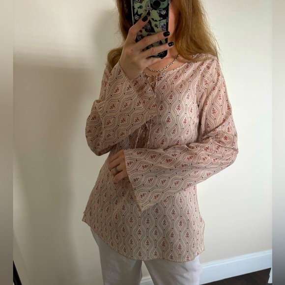 Guess Y2K cotton tunic top size M Hippie Boho - Picture 1 of 15